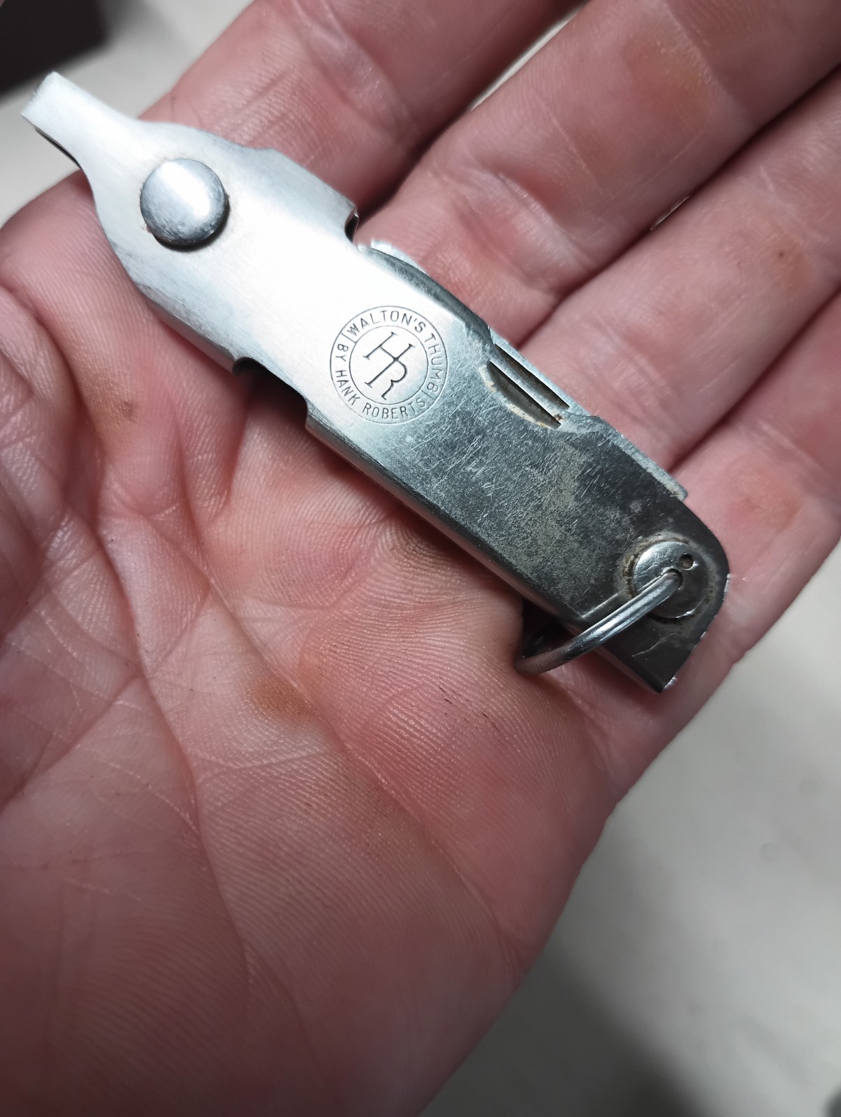 HANK ROBERTS Vintage Walton’s Thumb Fisherman’s Multi Tool RARE Early Model