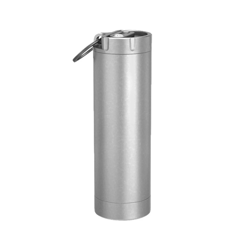Titanium Waterproof Pill Bottle Toothpick Case EDC Travel Storage