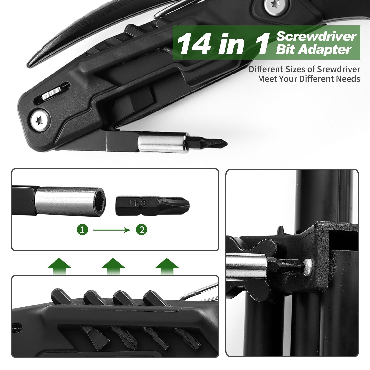 Gifts for Men, Fathers Day Gift for Dad 14 in 1 Multitool Camping Zu…