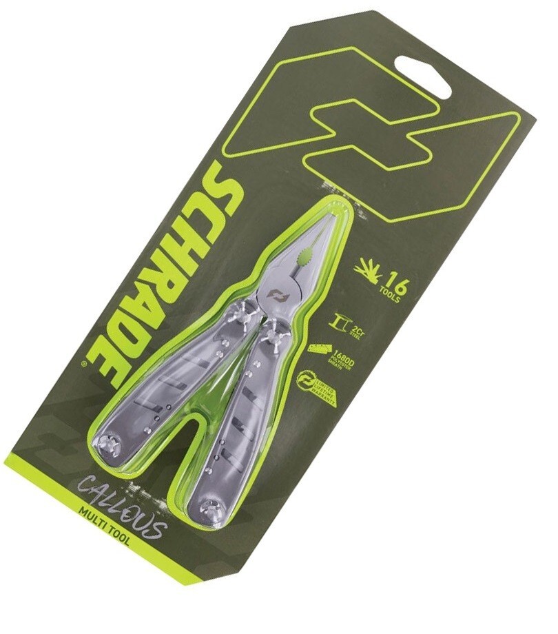 Schrade Callous Multi Tool 14 Tools And Ruler With Grey Stainless Steel Handles