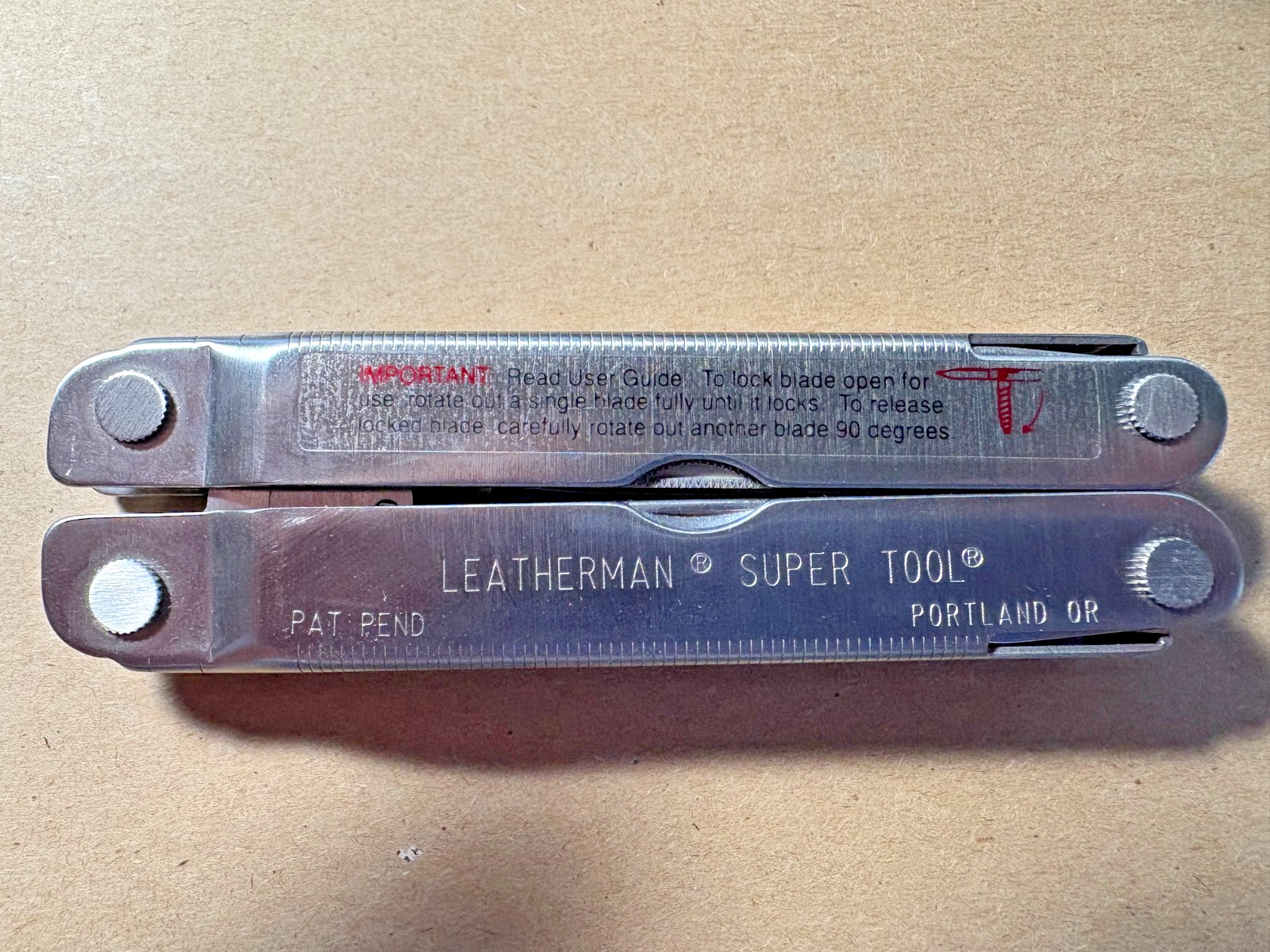 Vintage Leatherman Super Tool 08/99 w/Leather Sheath