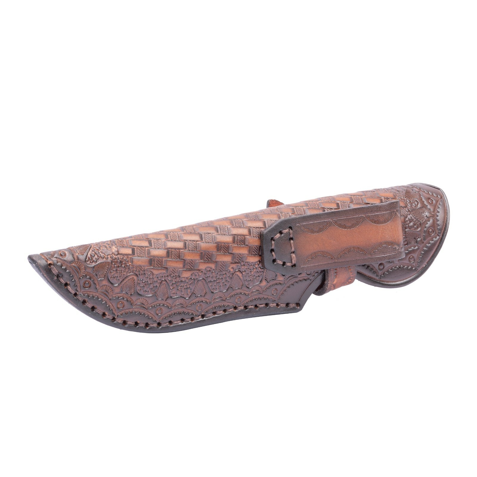 Knife Sheath Hand Made Leather with Fixed Blade Knife