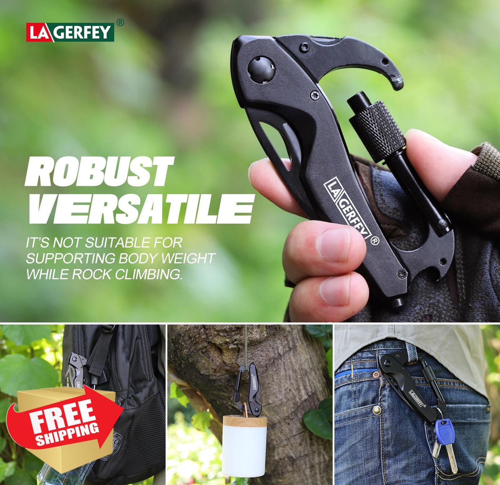LAGERFEY Multitool Gift Keychain for Men