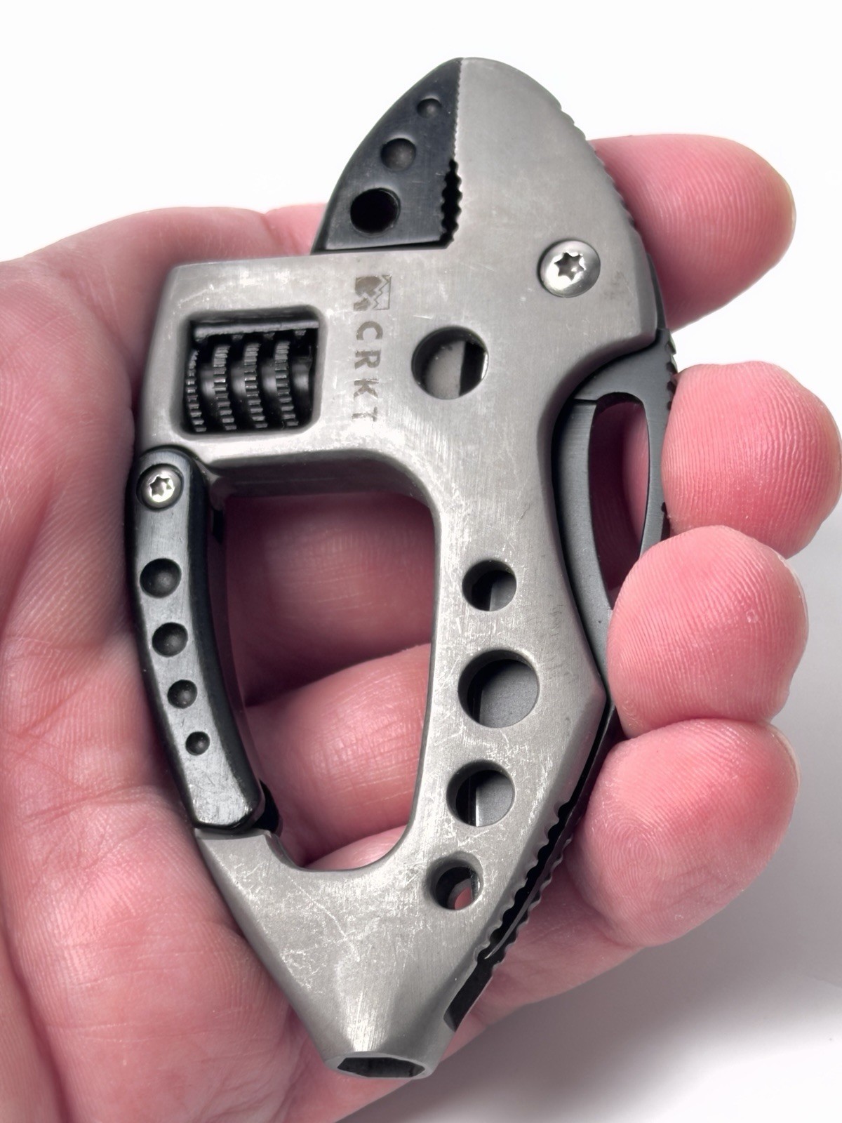 CRKT Guppie Multi-Tool Knife Adjustable Wrench Gray Black Stainless Steel