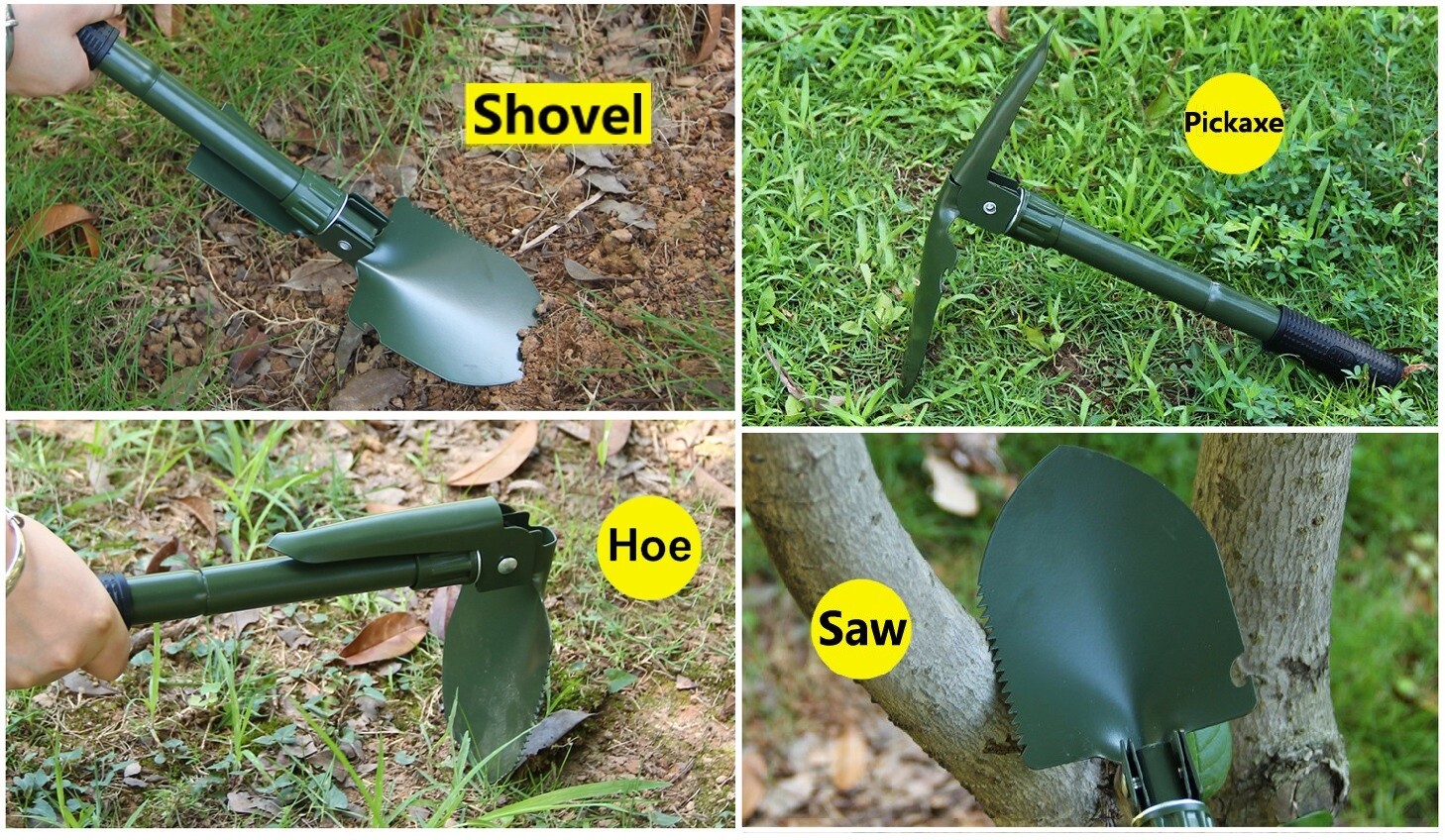 Folding Camping Shovel Survival Emergency Outdoor Tool Military Garden Spade