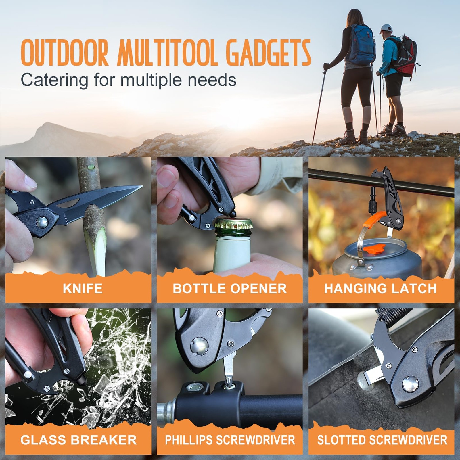 Gifts for Men, Dad, Grandad, Multitool Pocket Knives, Camping Gadgets, Ou…