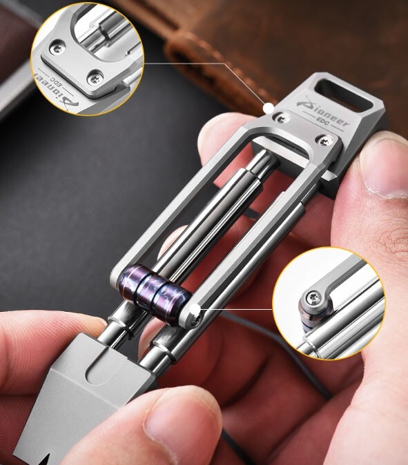 TC4 Titanium Alloy Pocket Multi-tools Crowbar Portable Outdoor EDC Pry Bar Tool