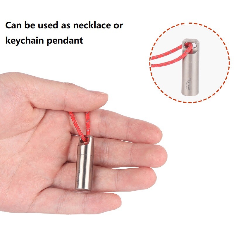 EDC Pure Titanium Pill Container Waterproof Pill Holder Organizer Case Gift