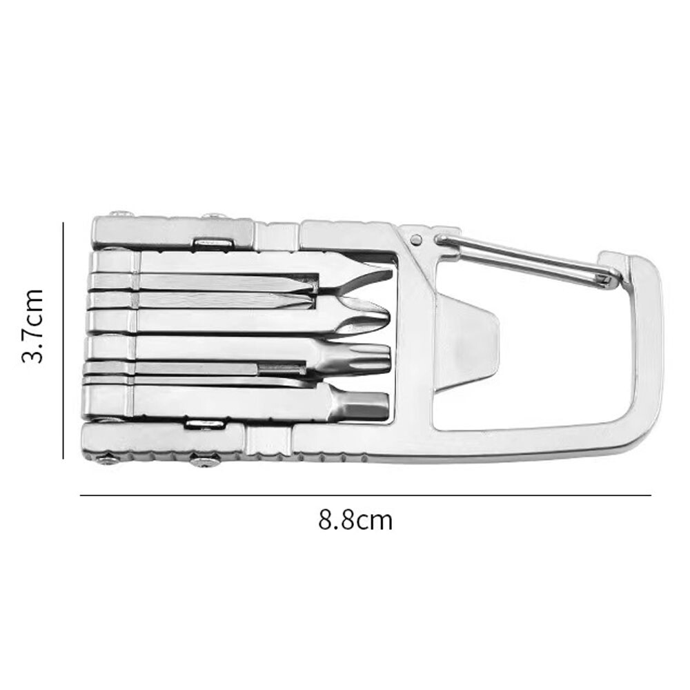 12in1 Keychain Keyring Multi Tool Stainless EDC Screwdriver Opener Camping Tool