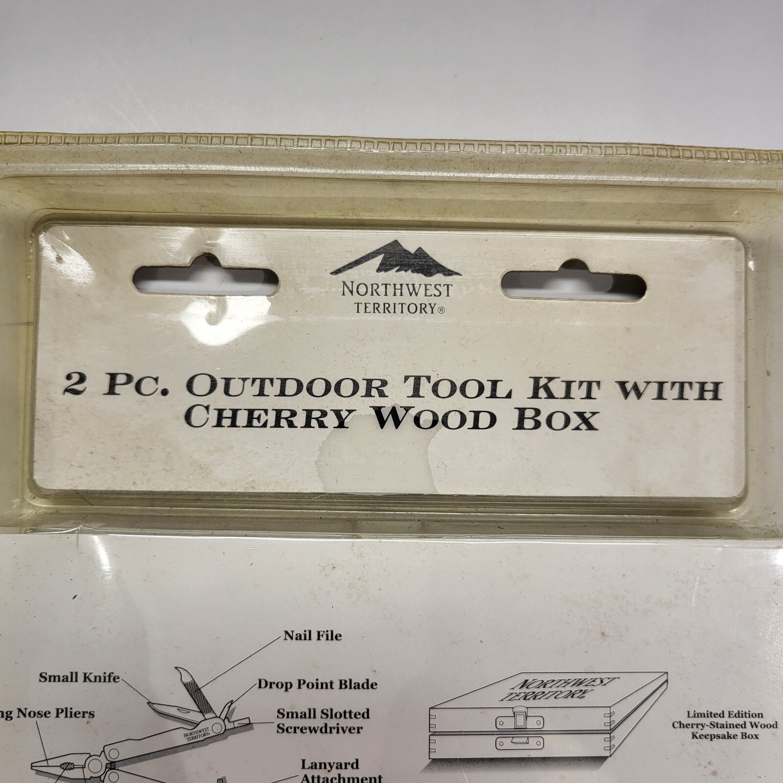 New Multi tool and Knife With Cherry Wood Box Northwest Territory Pliers Scissor