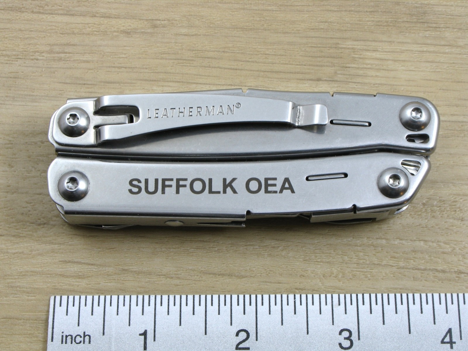 Leatherman Wingman Multi-Tool, Knife, Pliers, Stainless, USA – “SUFFOLK OEA”