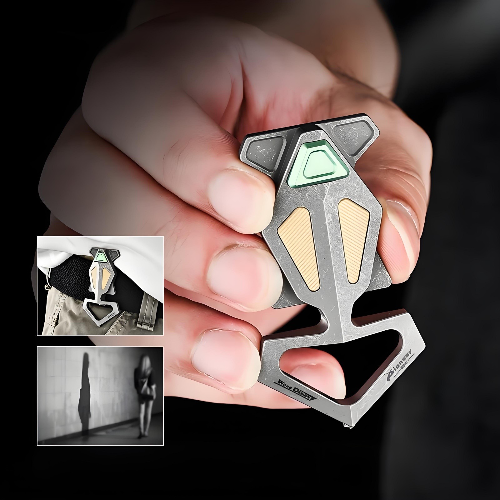 Titanium Alloy EDC Multi-Tool Keychain with Bottle Opener Safety Tip