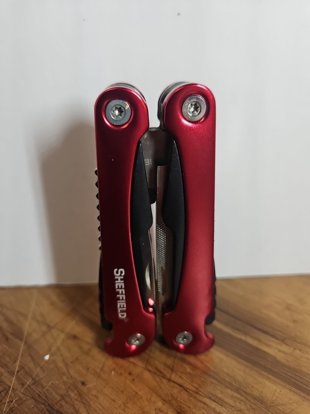 SHEFFIELD 1 Pc. Precision Multi Tool w/Belt Pouch ~ Red Handle