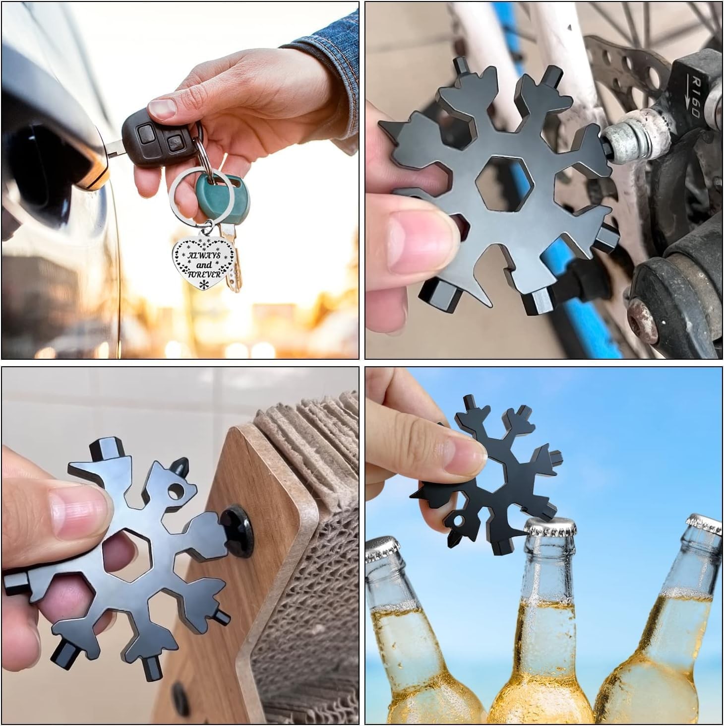 Stocking Stuffers for Adults Men Dad Gifts, Multi Tool 1 Pack 18 in 1 Black S…