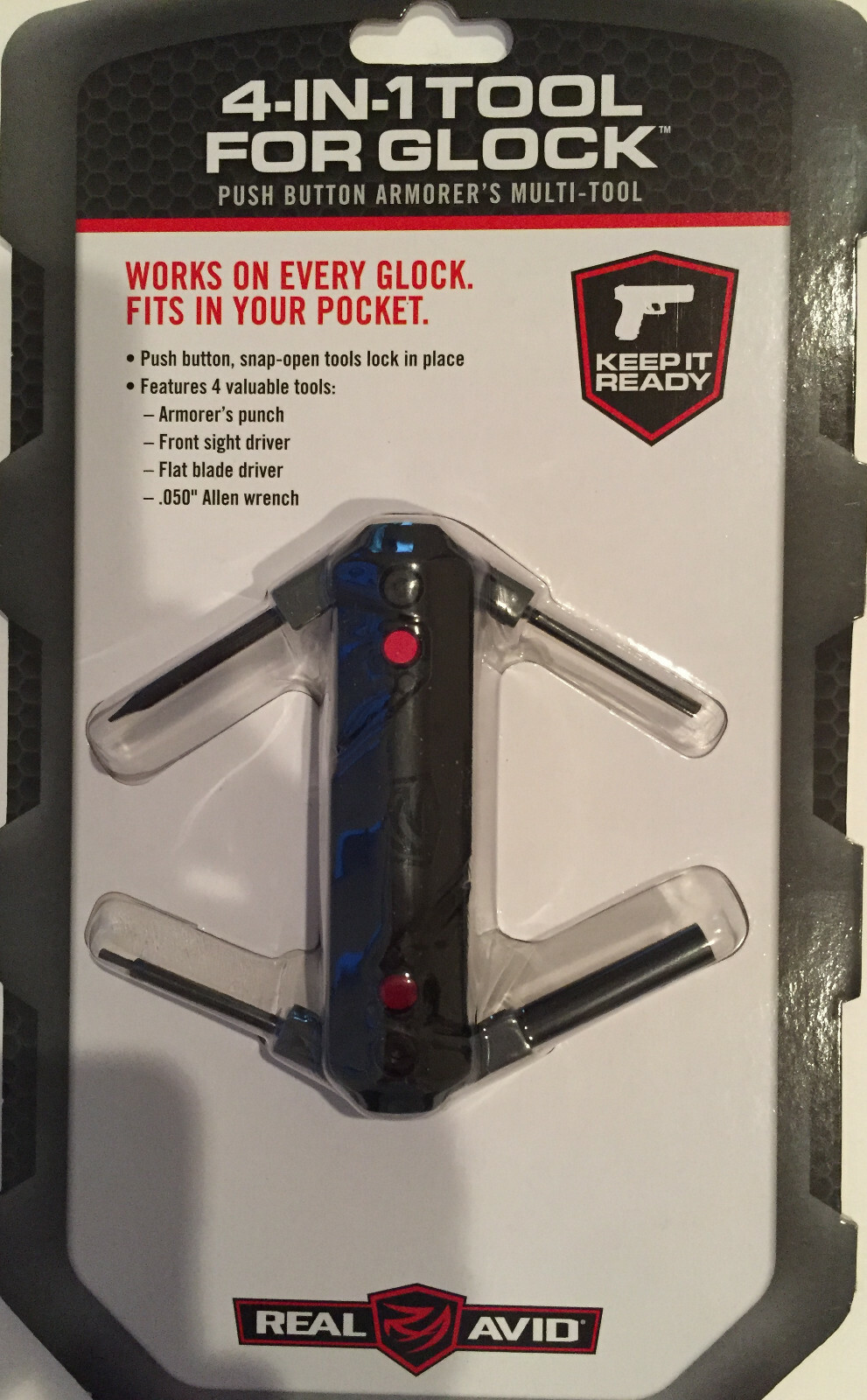 Real Avid Armorer Punch Sight Driver Wrench 4-in-1 Multi-Tool For Glock GLOCK41