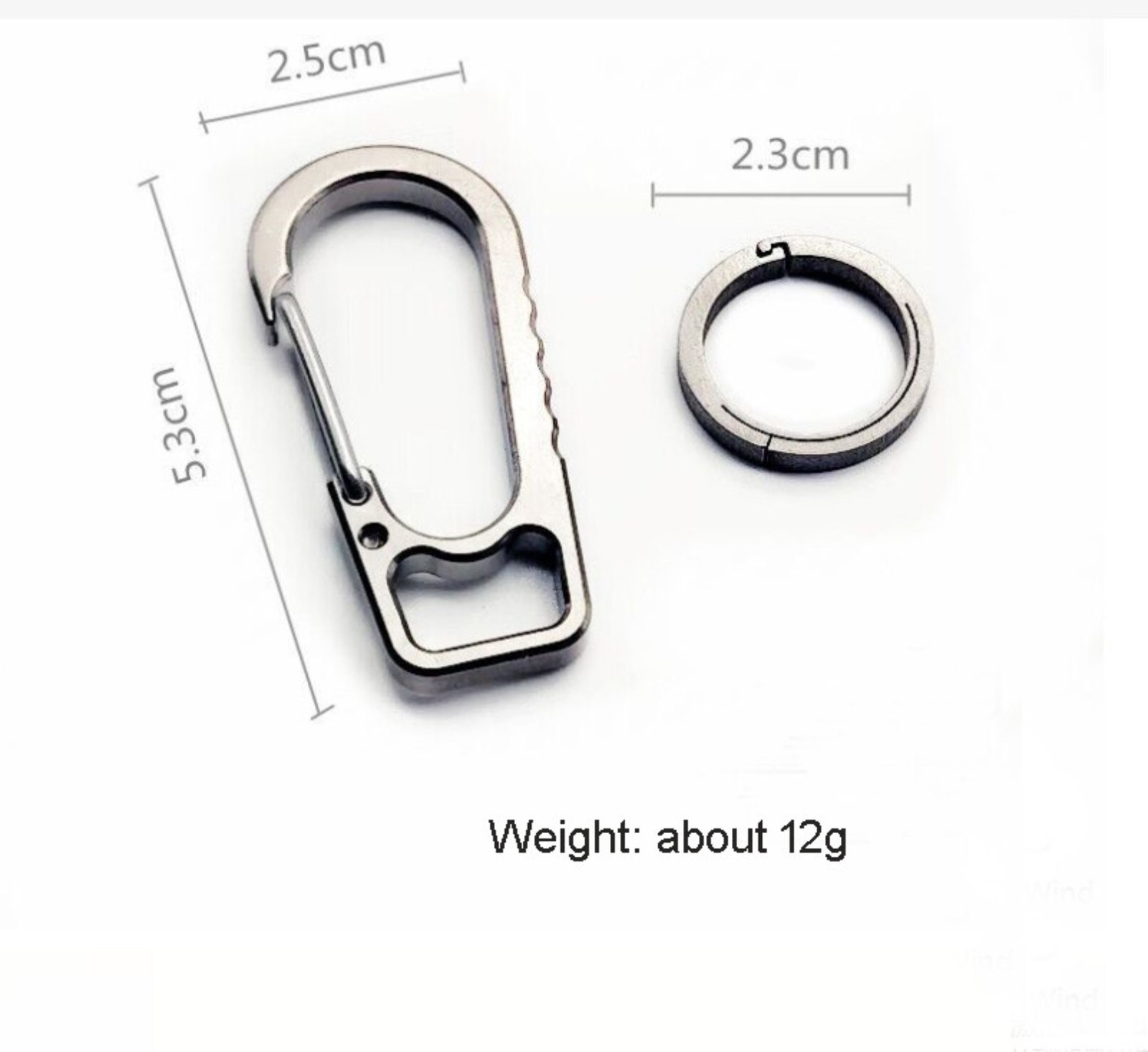 EDC TC4 Titanium Alloy Keychain W/ Key Ring Portable Hanging Spring Buckle Tool
