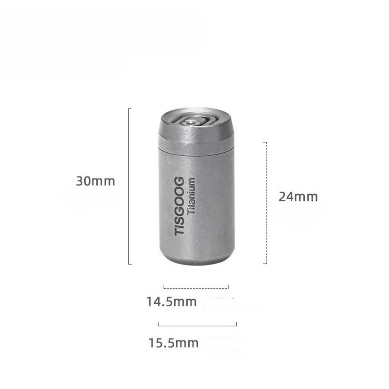 Titanium Waterproof Pill Case Holder Organizer Box Container Necklace Keychain
