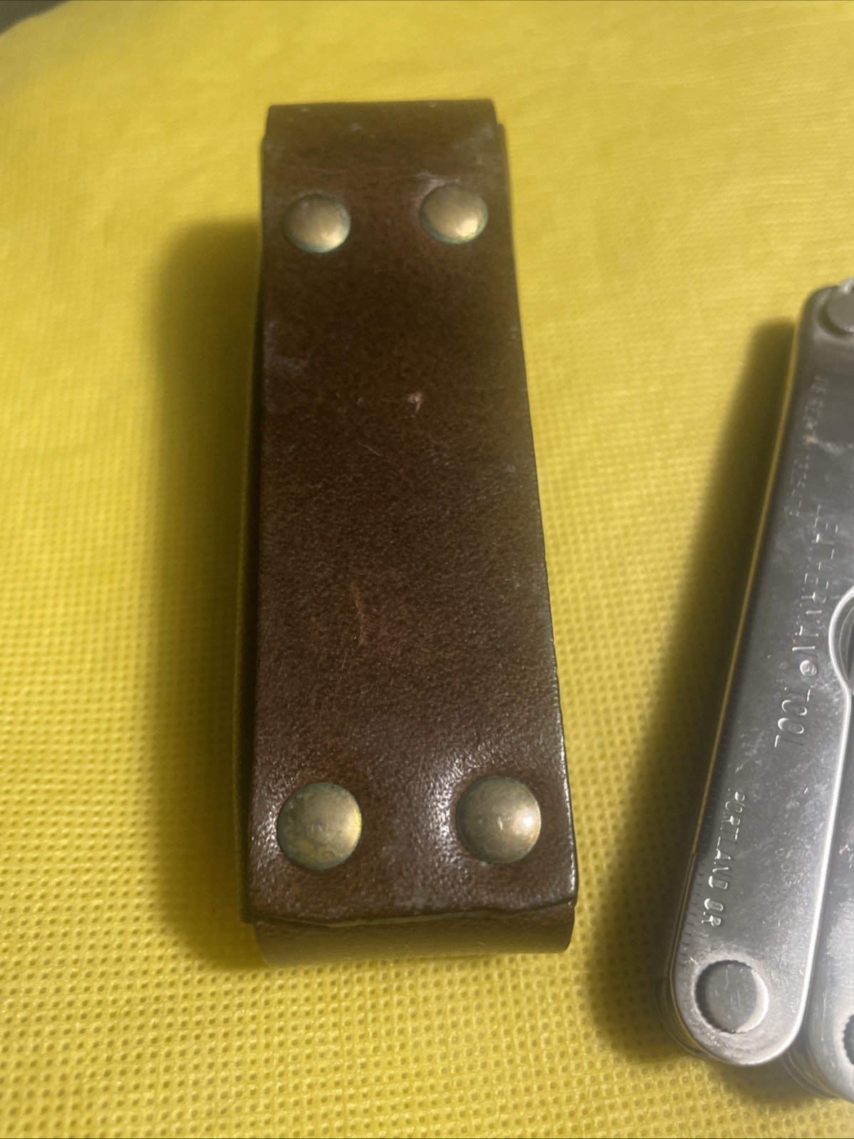 Vintage Genuine Original Leatherman Multitool Brown Leather Sheath Portland OR