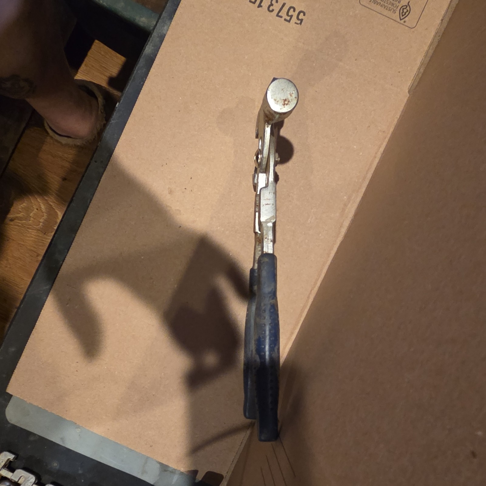 Silver Blue Stainless Steel Multi-Tool Pliers Hammer Adjustable Wrench
