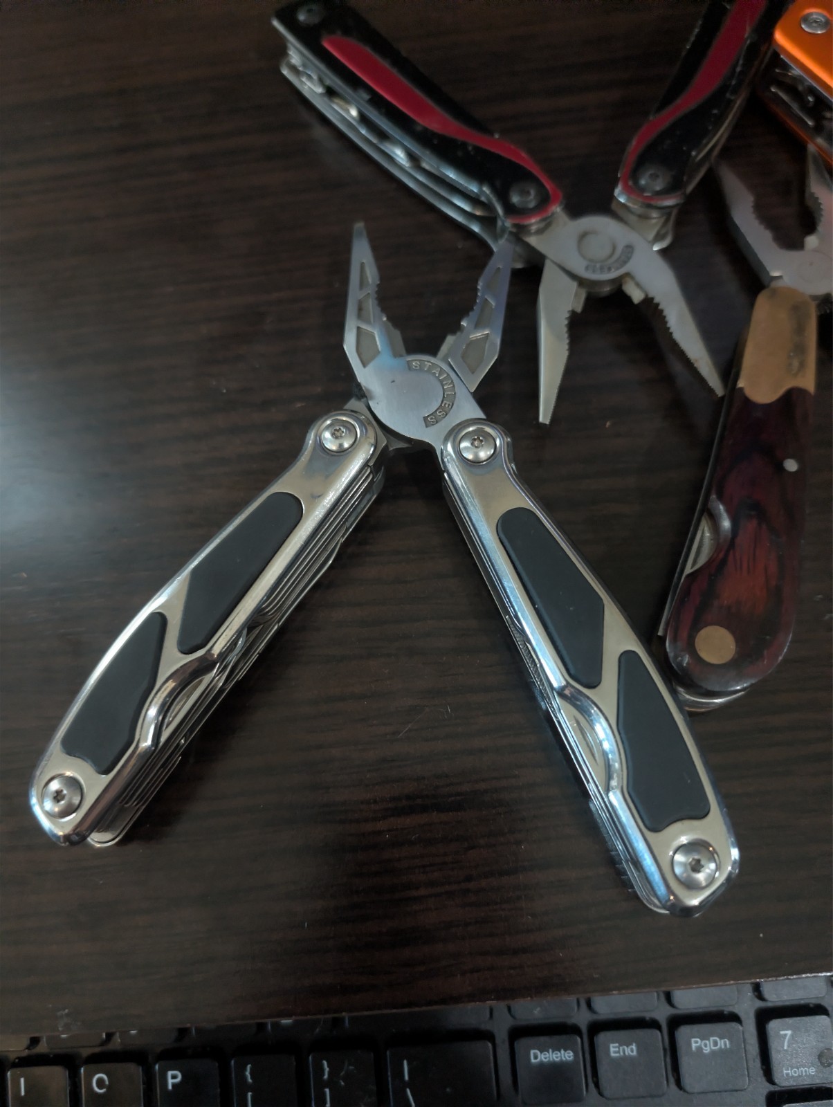 Lot of 5 Multi Tools Craftsman COAST Husky Pliers Knife Saw Screwdriver EDC