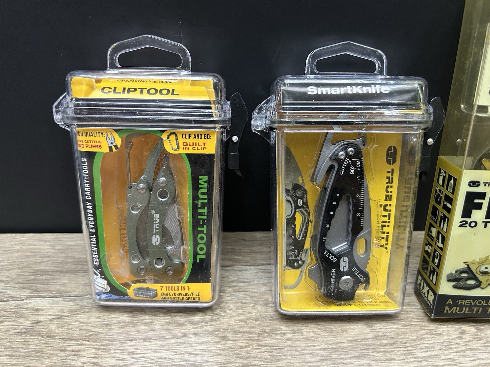 True Utility SmartKnife+ FIXR ClipTool Multi-tool Lot Of 3 New