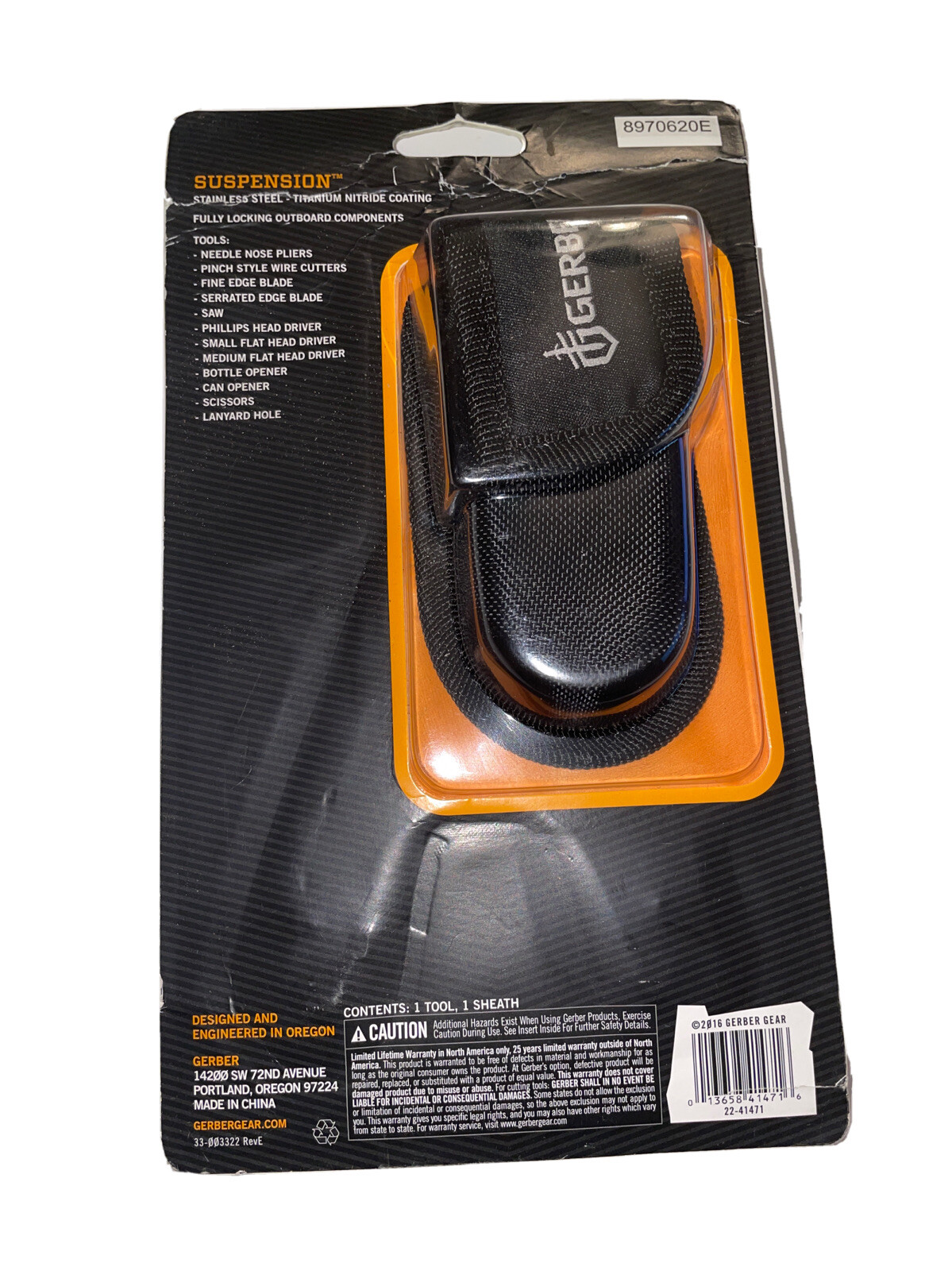 Gerber Suspension Multi-Tool and Sheath Locking Tools Spring Loaded Pliers