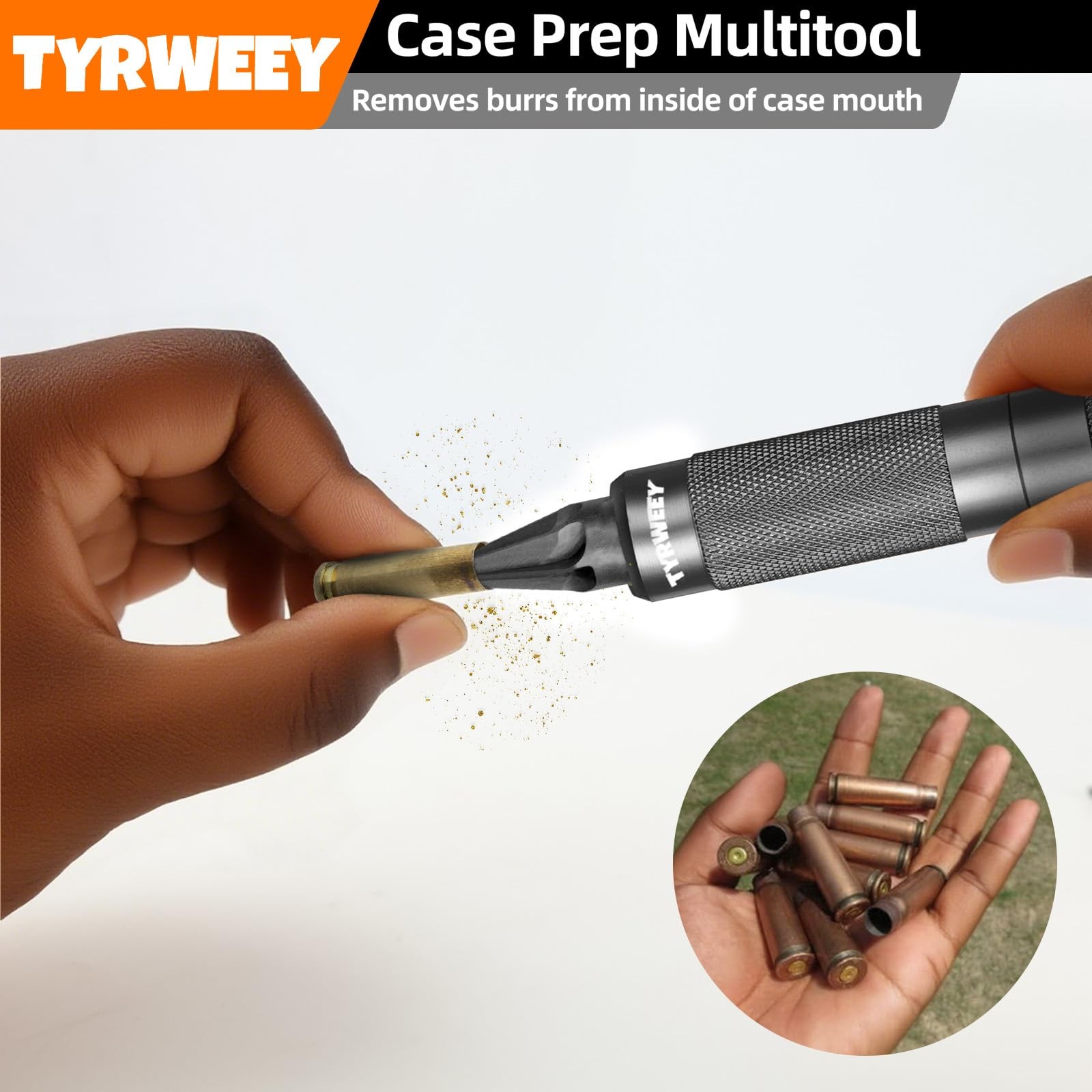 TYRWEEY Case Prep Multitool, Chamfer Deburring Tools for Black