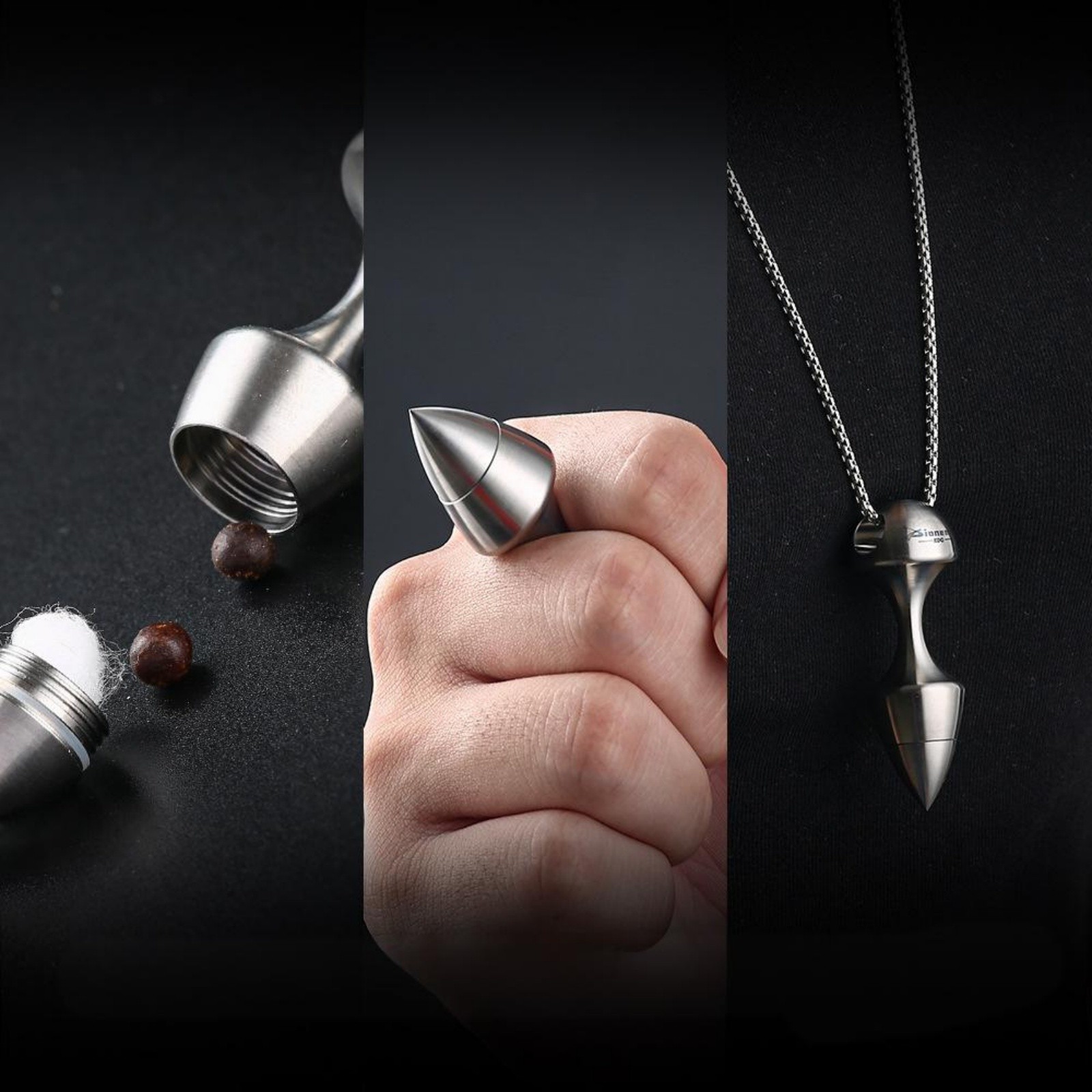 Titanium Alloy EDC Multi-Tool Capsule Pendant Portable Outdoor Gear Keychain