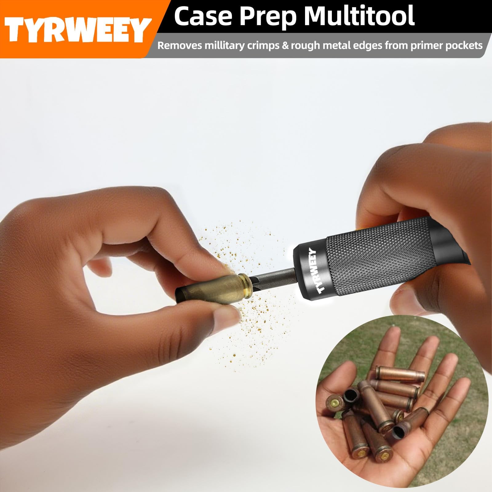 TYRWEEY Case Prep Multitool, Chamfer Deburring Tools for Black