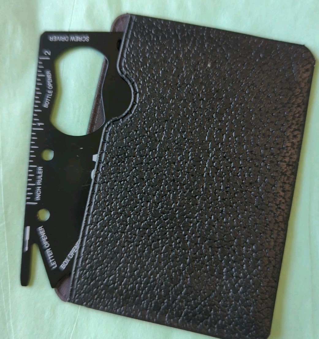 Pocket Wallet Multi-Tool Credit Card Sized -Multi Purpose tools. Emergency Ready