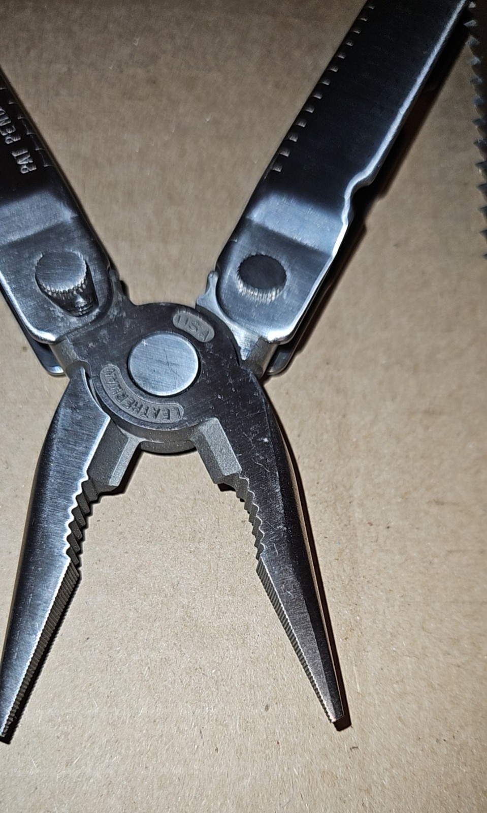 Vintage Leatherman Super Tool Pat Pend Has Columbia Gas Engraved On Side
