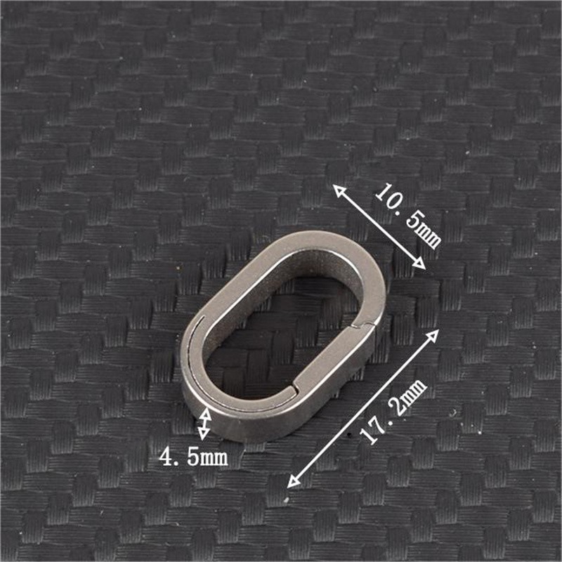 Titanium MINI Keychain Belt Buckle Multifunctional Outdoor EDC Snap Ring Loop