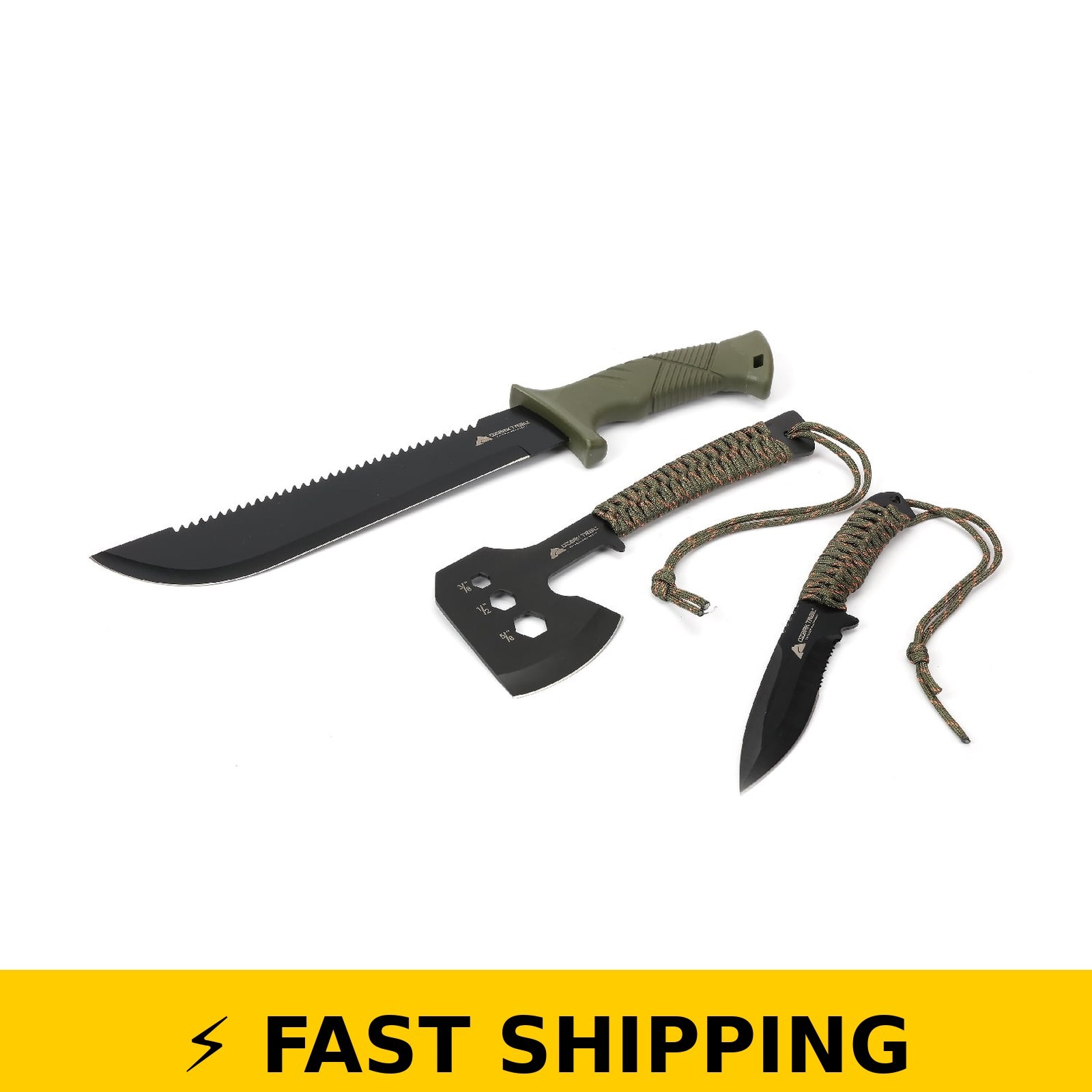 Ozark Trail 12-Pack Camping Tool Set with 180-Lumen Flashlight