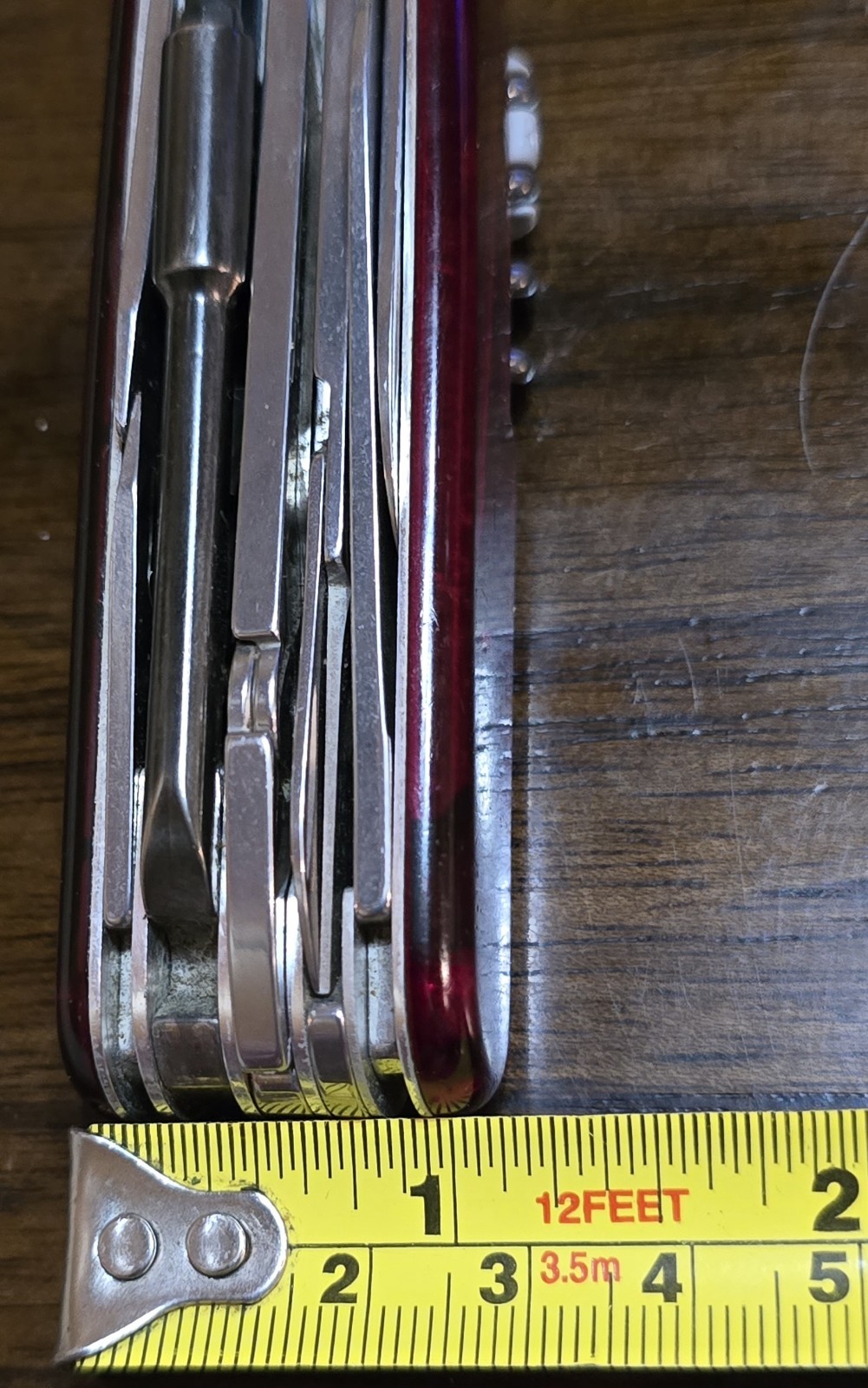 9″ Victorinox CyberTool Lite Ruby Red Swiss Army Knife 91mm 24 Tool Rare Used