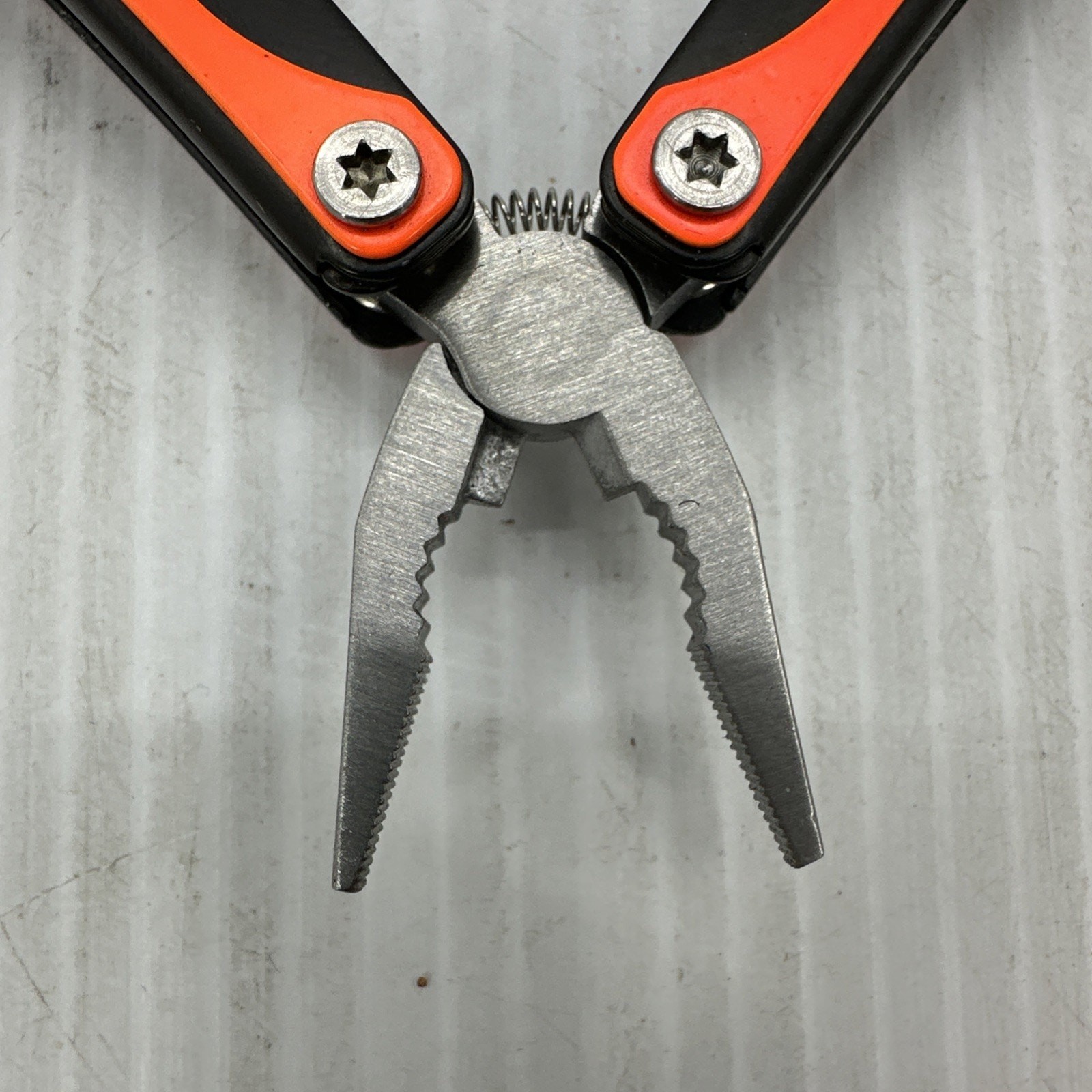 Cabela’s Multi-Tool Pliers Orange Black Stainless Steel Camping Knife With Case