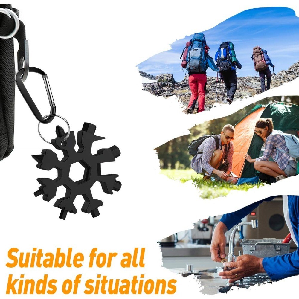 Gifts for Men, 18-in-1 Snowflake Multitool, Anniversary Birthday Gifts for Men