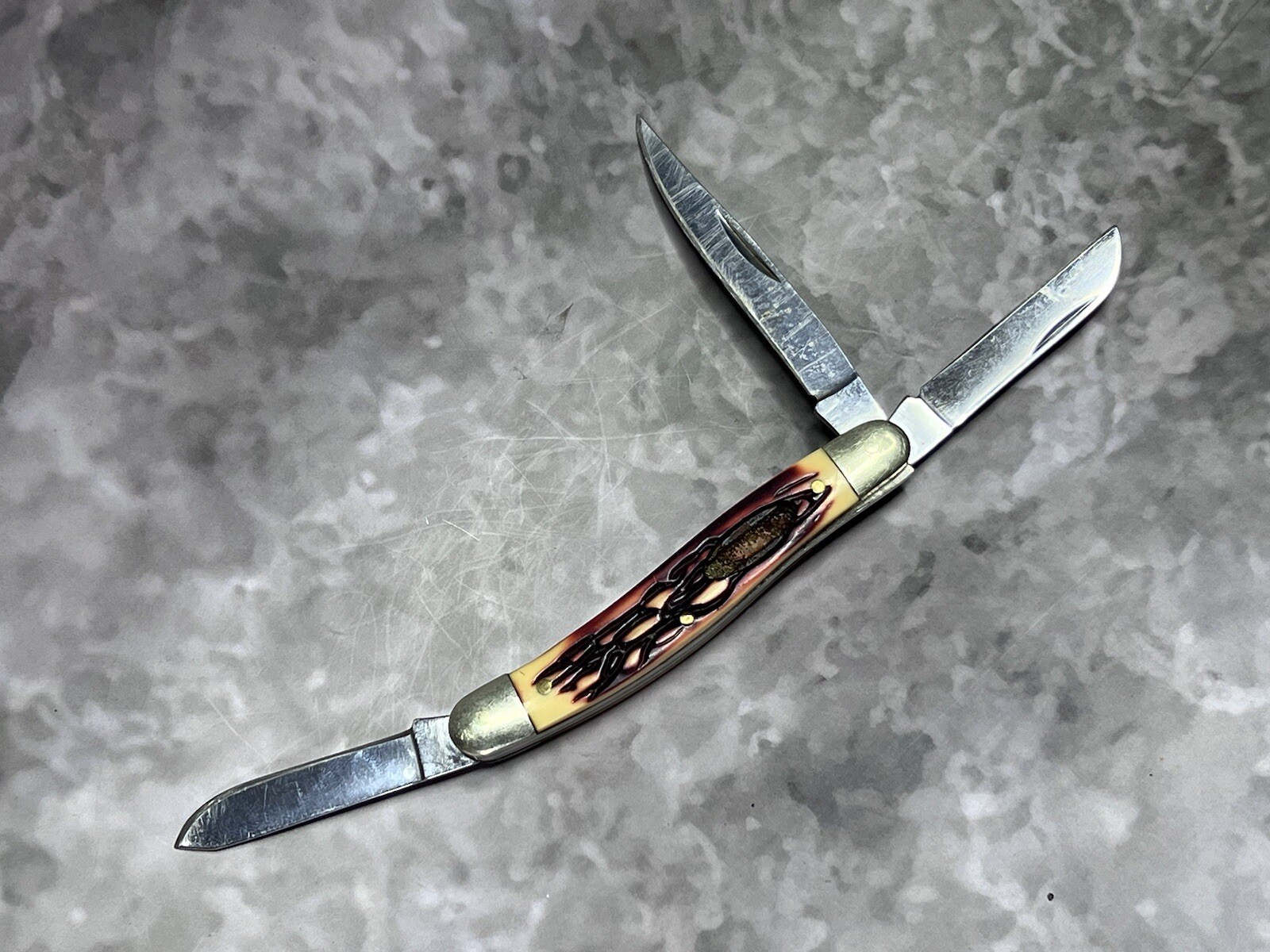 Winchester 2 Blade Pocket Tactical Camping Folding Army Knife #1714