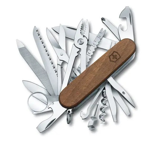 VICTORINOX SWISSCHAMP SWISS ARMY POCKET KNIFE TRANSLUCENT TRANSPARENT SAPPHIRE