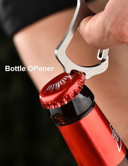 EDC Titanium Alloy Multi Tools Keychain Bottle Opener with Key Ring Gift