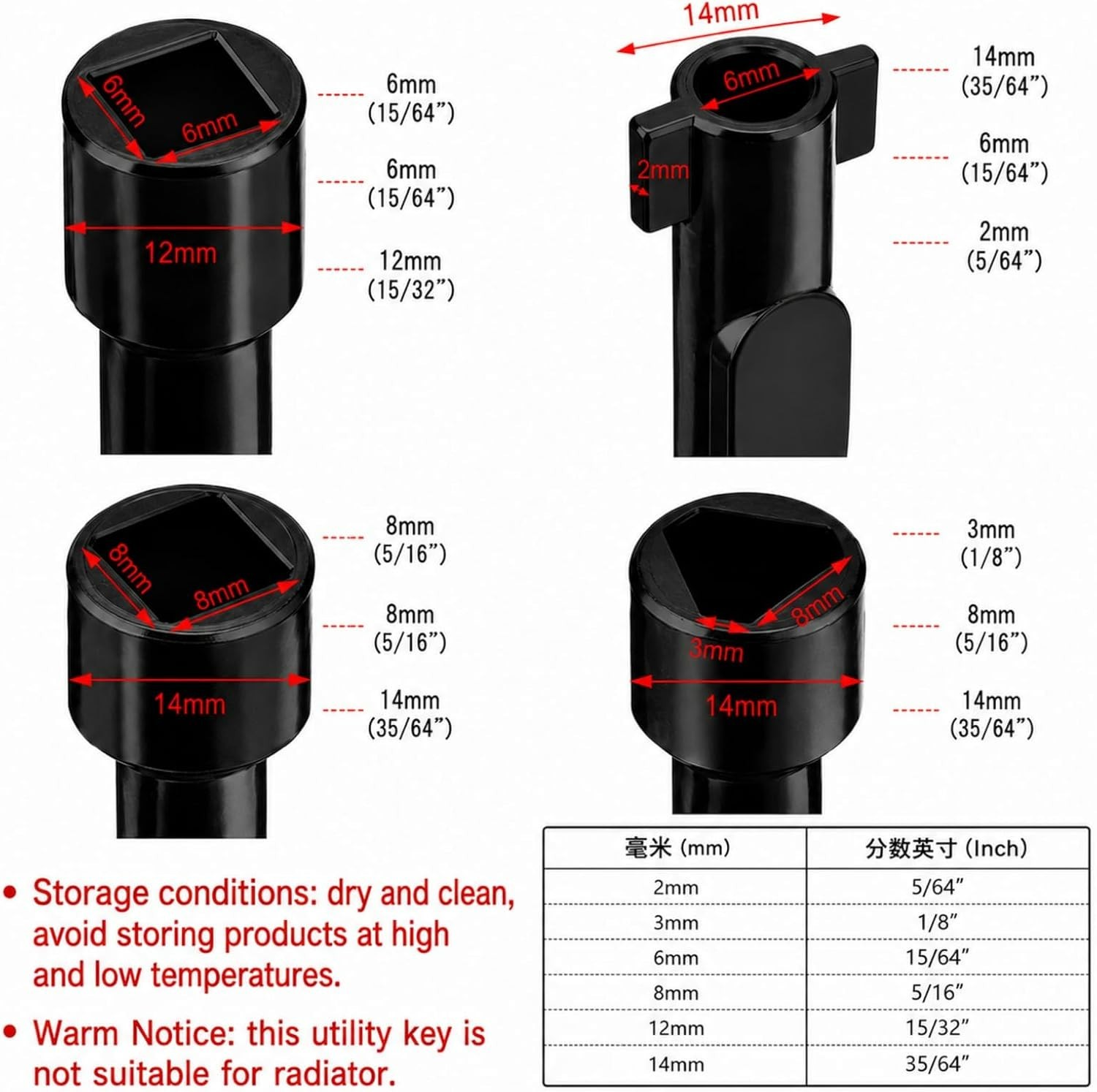 Portable and Compact 4-Way Sillcock Key – Ideal for Home and Professional Use