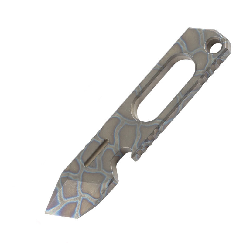 TC4 Titanium Alloy Pry Bar Pendant Crowbar Bottle Opener Keychain Multi EDC Tool