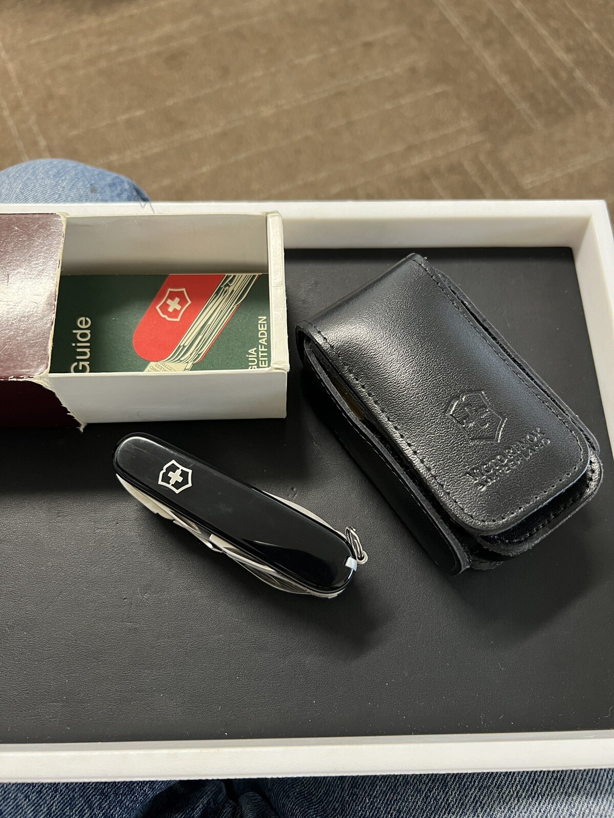 Vintage Victorinox Black Survival Kit – Swiss Champ – SOS Set – w/ Box & Papers