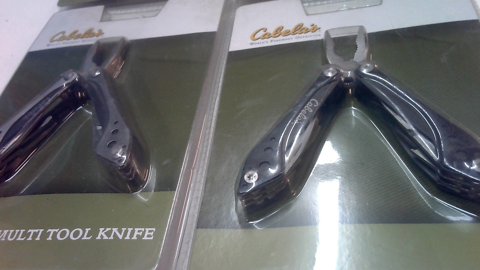 CABELAS MULTI TOOL KNIFE WITH NYLON SHEATH (only have black and silver)