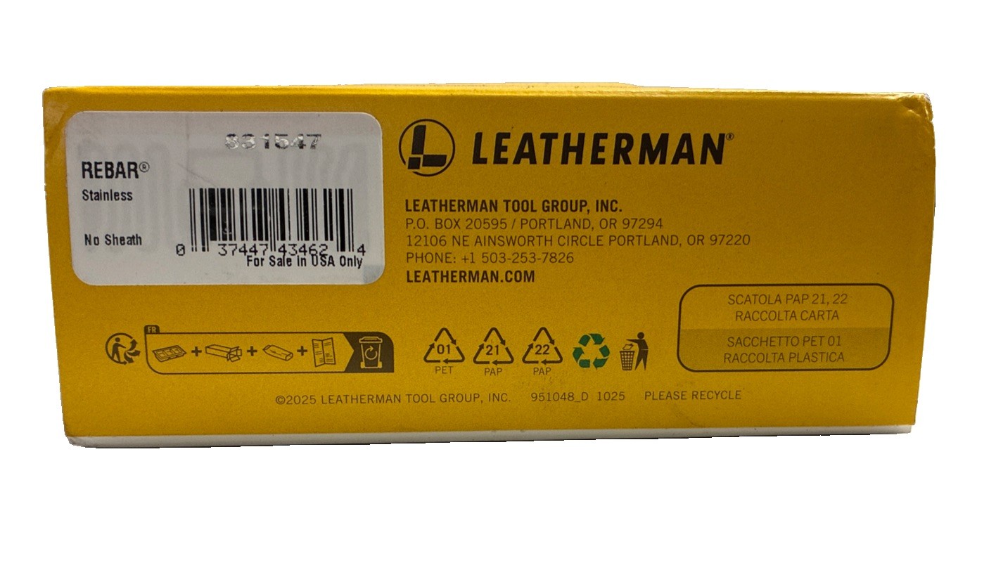 LEATHERMAN Rebar 17 in 1 Multitool W/ Premium Replaceable Wire Cutters & Saw