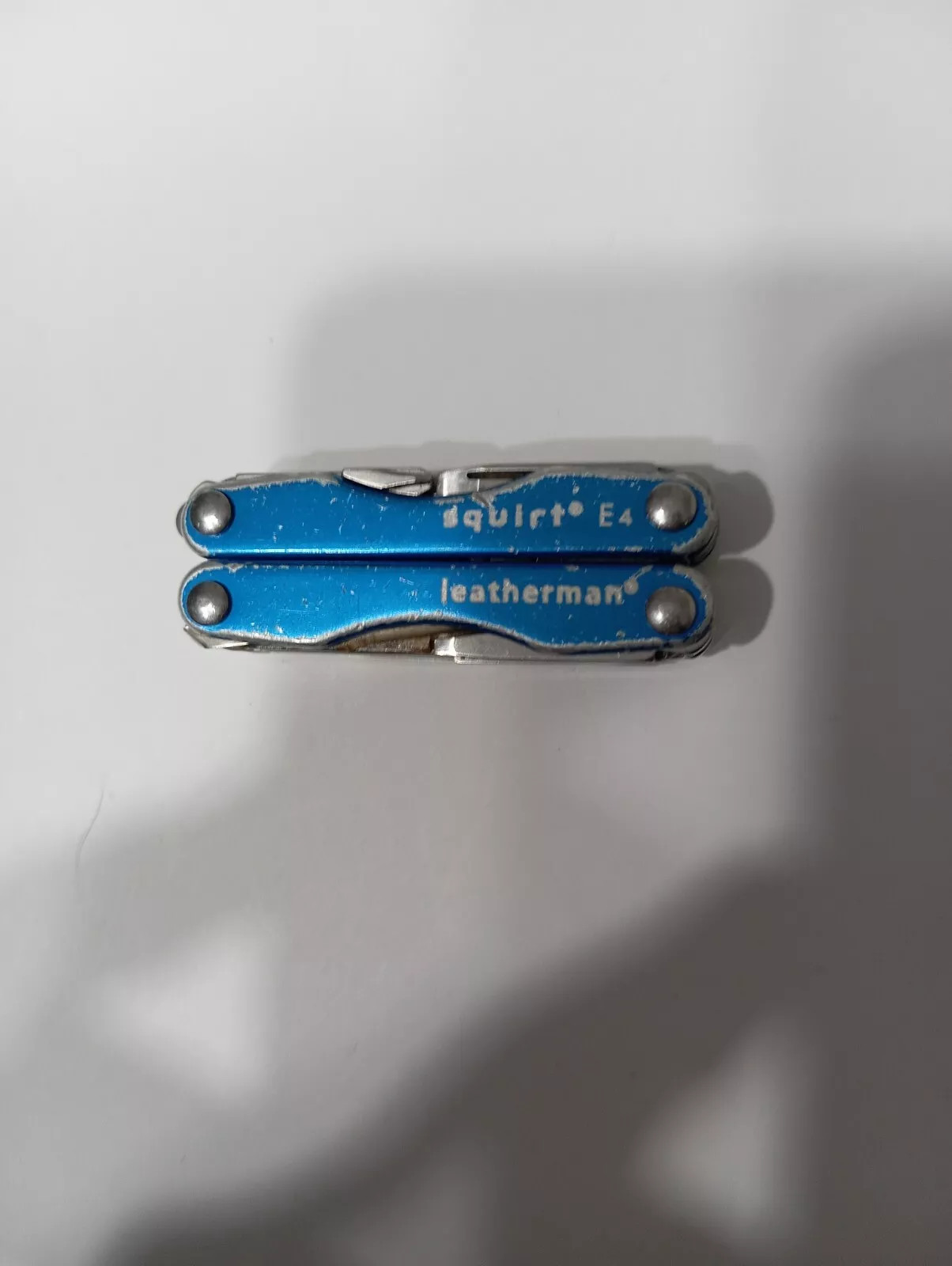 🔥 Leatherman Squirt E4 Stainless Steel Multitool Keychain Blue Very Rare