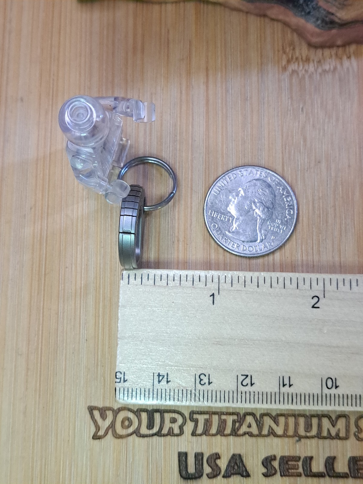 Mini EDC Titanium Keychain Carabiner With Built Bottle Opener