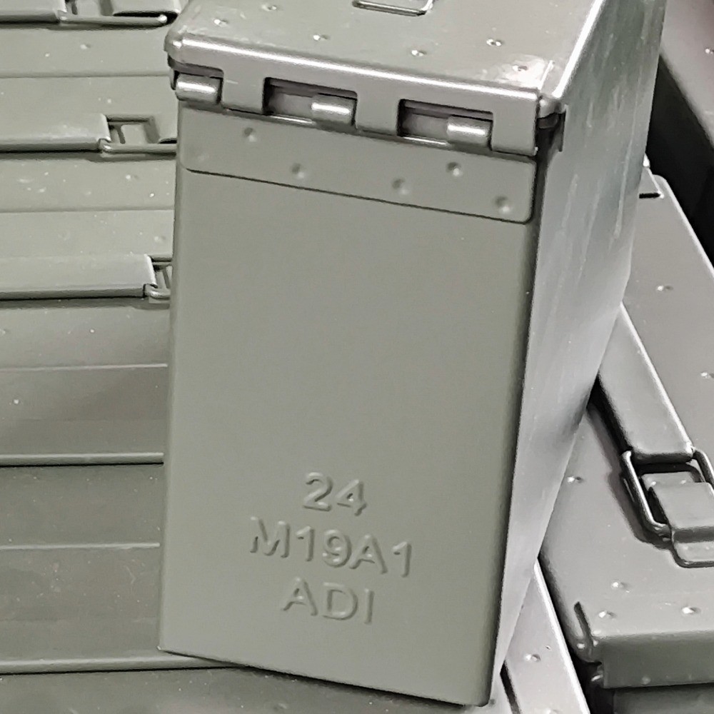 US Ammo Box, Cal. 30mm US AMMO BOX STEEL Metal Crate Metal Box Metal