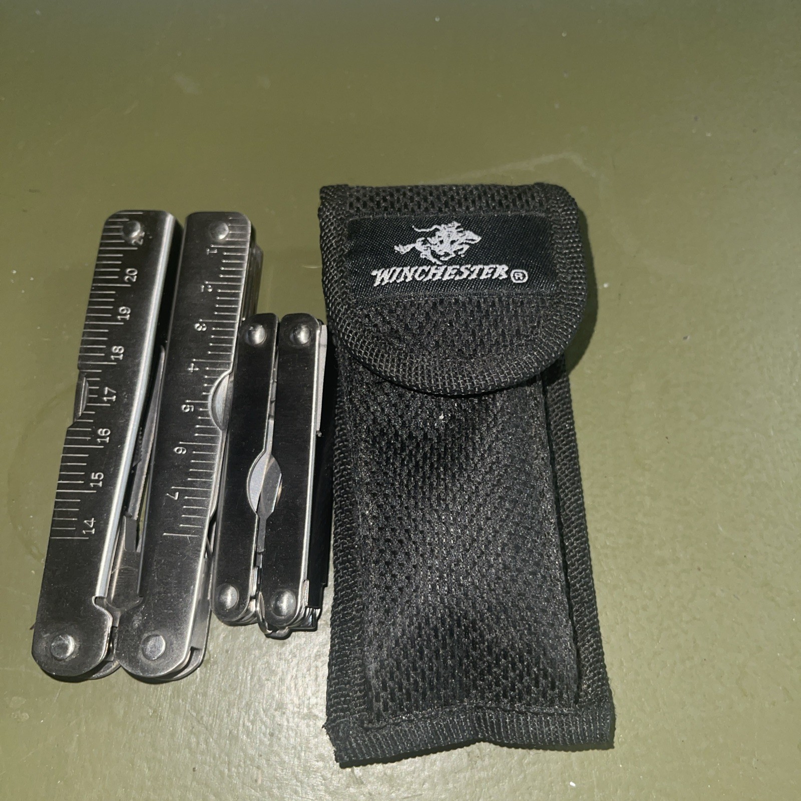 Winchester Multi-Tool Stainless Steel Finish w/ Sheath Super Nice Set! Lot Of 2
