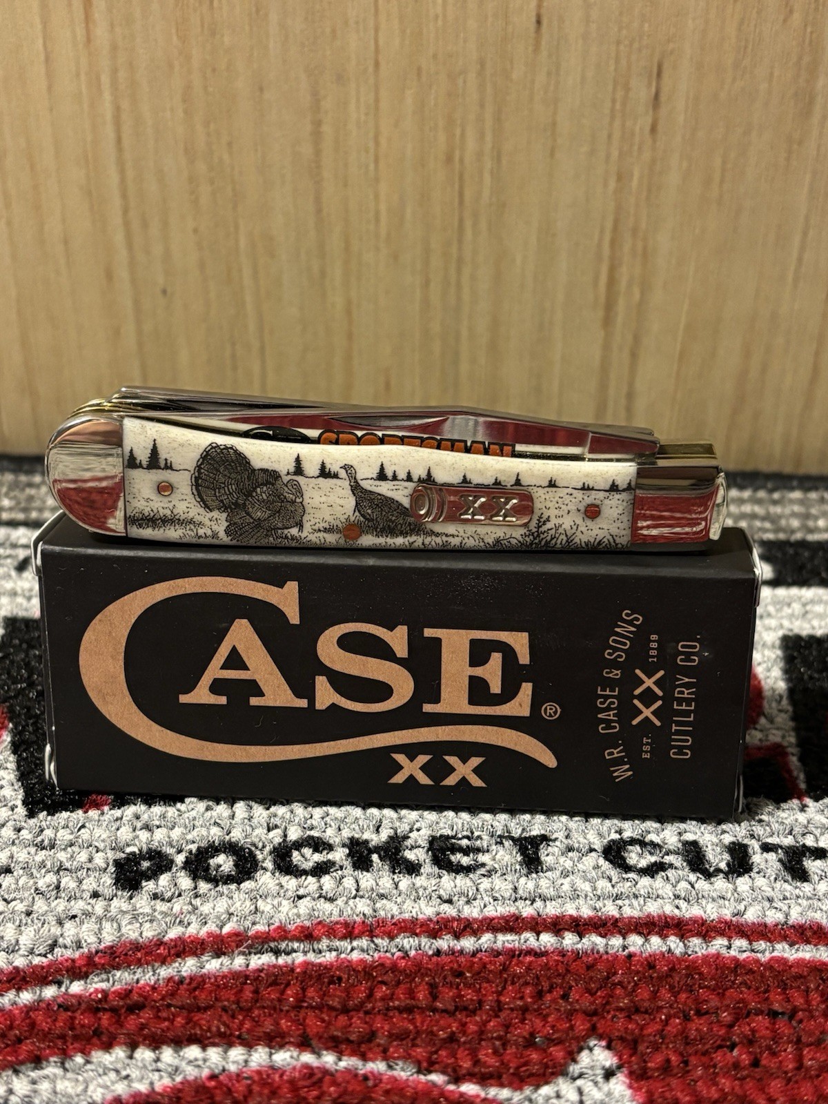 Case XX Trapper Sportsman Series Turkey Pocket Knife 3.27″ Clip/Spey Tru-Sharp