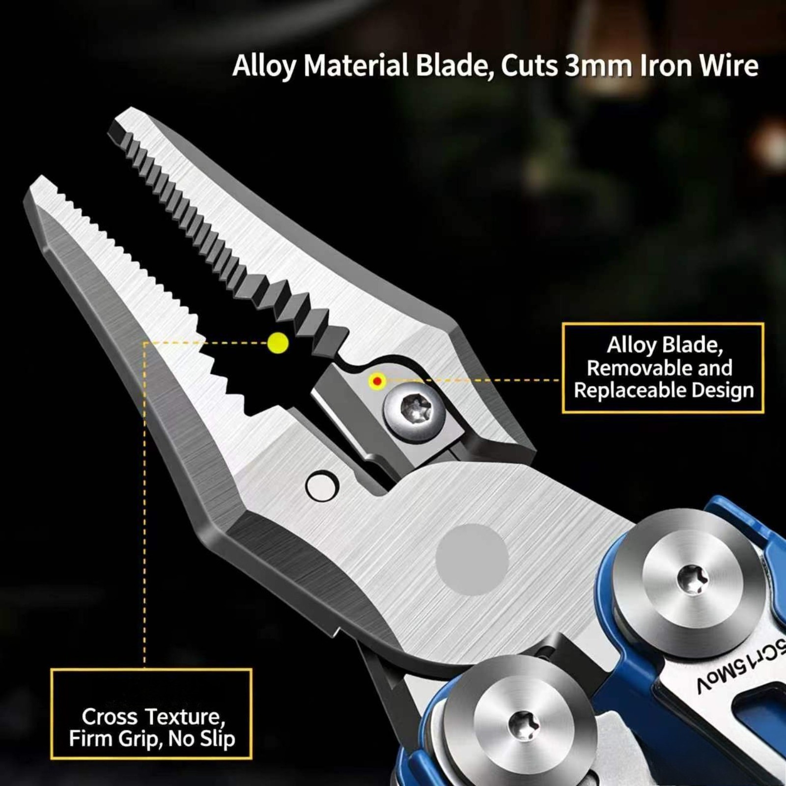 Outdoor Camping Hiking Stainless Steel Folding Multi Tool EDC Pliers